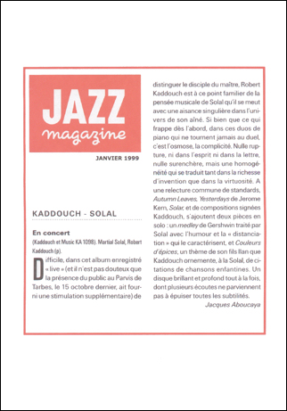 jazz magazine