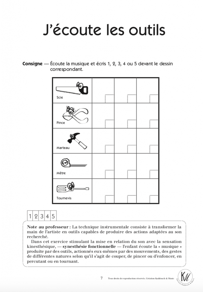 J'écoute les outils